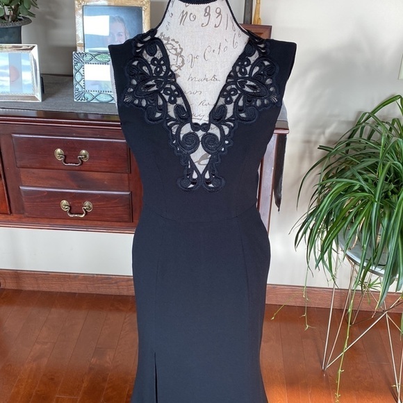 Dress the Population special occasion dress in black Sz s. Lace front flr length - Picture 4 of 6